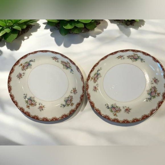 Elegant Royal Embassy China Rutland Floral Plates set of 2 - Picture 1 of 6